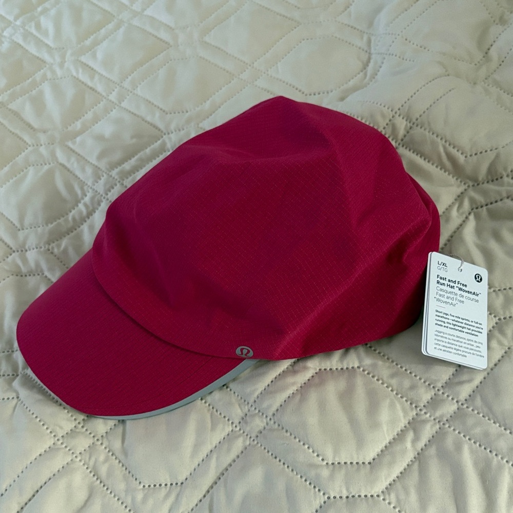 Lululemon Pink Fast and Free Run Hat